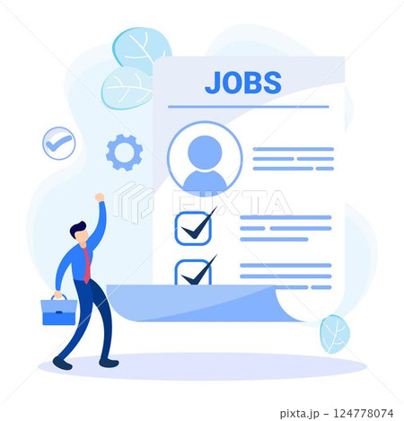 Illustration vector graphic cartoon character of jobs 124778074