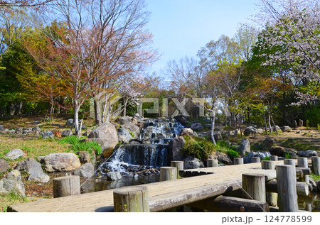 春の水辺の風景（大阪・鶴見緑地公園） 124778599