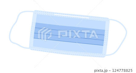 Medical face mask. Virus protection. Flat vector isolated illustration Medical face mask. Virus protection. Flat vector isolated illustration 124778825