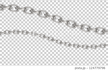 Silver Chain Link Design 124779796