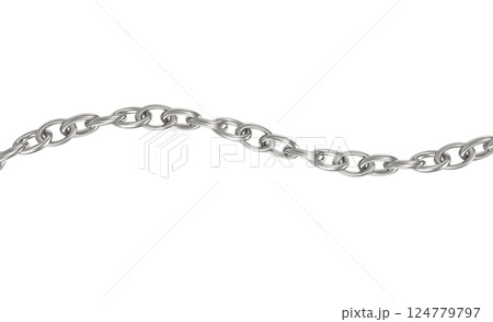 Silver Chain Link Design 124779797