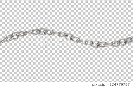 Silver Chain Link Design 124779797