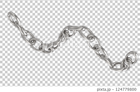 Silver Chain Link Design 124779800