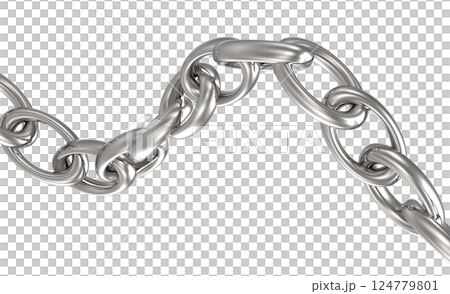 Silver Chain Link Design 124779801