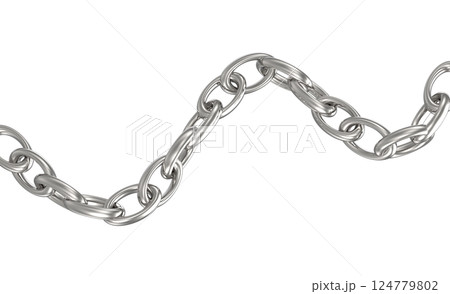 Silver Chain Link Design Silver Chain Link Design 124779802