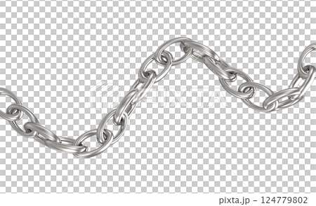 Silver Chain Link Design Silver Chain Link Design 124779802