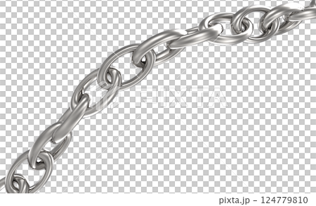 Silver Chain Link Design 124779810