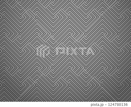 Abstract geometric pattern with stripes, lines. Seamless vector background. Gray and black ornament. Simple lattice graphic design 124780136