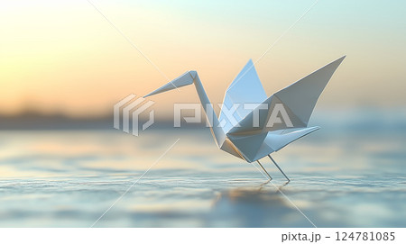 鳥綱 白鷺 シロサギ 124781085