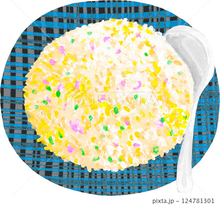 チャーハンのイラスト 124781301