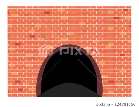 レンガのトンネル 124781556