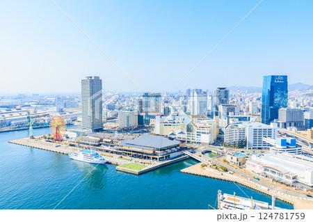 神戸ポートタワーから見た景色　兵庫県神戸市 124781759