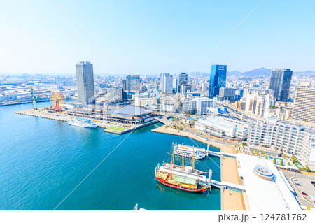 神戸ポートタワーから見た景色　兵庫県神戸市 124781762