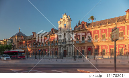 The Palace of San Telmo timelapse hyperlapse in Seville, Spain 124782014