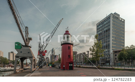 Hyperlapse of The Low Light of Hook of Holland in Rotterdam, Netherlands. Hyperlapse of The Low Light of Hook of Holland in Rotterdam, Netherlands. 124782283