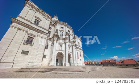 Main facade of National Pantheon aerial timelapse hyperlapse. Portugal. Main facade of National Pantheon aerial timelapse hyperlapse. Portugal. 124782505