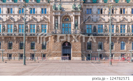 Building of the Hamburg City Hall timelapse, the seat of the government of Hamburg, Germany Building of the Hamburg City Hall timelapse, the seat of the government of Hamburg, Germany 124782571