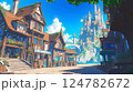 中世ヨーロッパの街並み_007 124782672