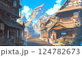 中世ヨーロッパの街並み_008 124782673