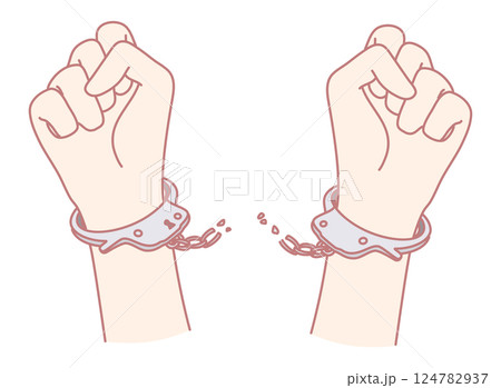 Breaking Free from Chains A Powerful Symbol Representing Liberation and Empowerment 124782937