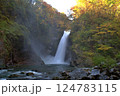 紅葉時期の秋保の大滝 124783115