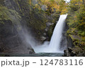 紅葉時期の秋保の大滝 124783116
