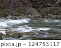 滝の近くの渓流 124783117