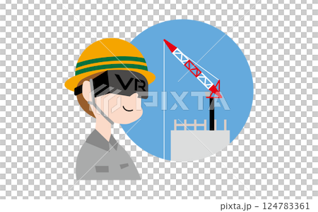 建設DXイラスト VR 124783361