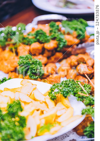 オードブルの美味しそうな盛り付けのイメージ オードブルの美味しそうな盛り付けのイメージ 124783876