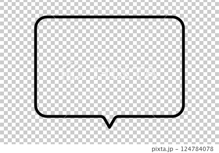 Modern and simple illustration material of speech bubble, speech bubble, frame, frame, speech bubble, dialogue, speaking, comment 124784078