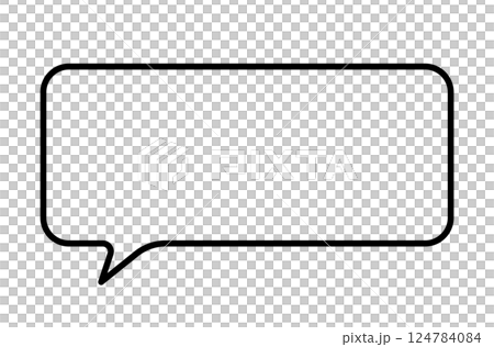 Modern and simple illustration material of speech bubble, speech bubble, frame, frame, speech bubble, dialogue, speaking, comment 124784084