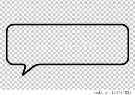 今っぽいシンプルなふきだしのイラスト素材　吹き出し　フレーム　枠　フキダシ　セリフ　話す　コメント 124784085