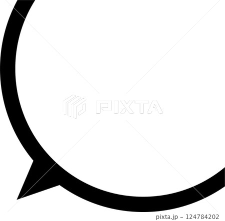 角のシンプル吹き出し 角のシンプル吹き出し 124784202