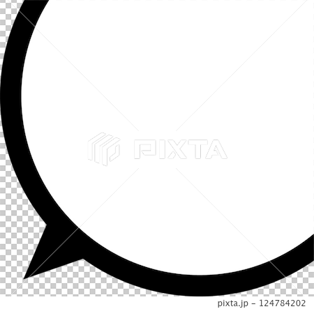 角のシンプル吹き出し 角のシンプル吹き出し 124784202