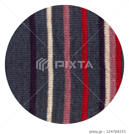 Handmade knitted fabric colored wool background texture, pattern fabric made of wool 124784255