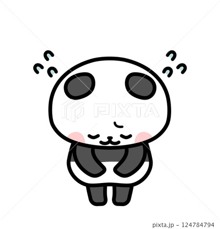謝るパンダのイラスト 124784794