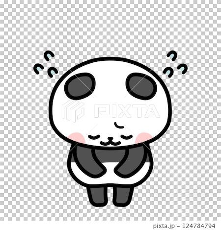 Illustration of an apologizing panda 124784794