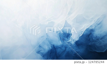 青白い煙が渦巻く抽象的な背景 124785244