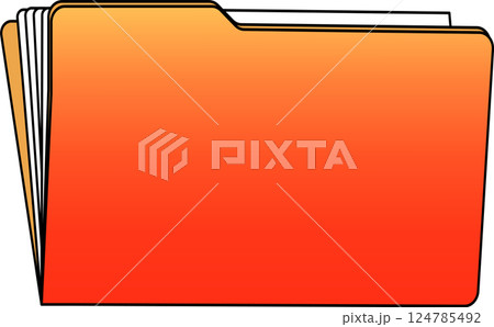 red file_folder icon 124785492