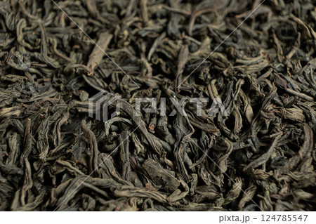 Loose leaf black tea, macro texture 124785547