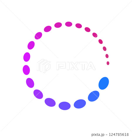 Colorful circle loader icon. Symbol of reload, refresh, loading, recycle and repeat. Interconnecting round arrow vector icon Colorful circle loader icon. Symbol of reload, refresh, loading, recycle and repeat. Interconnecting round arrow vector icon 124785618
