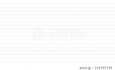 ノートのようなグレーの破線の罫線入りのシンプルな背景素材 - 横書き･18行 - 16:9 124785736
