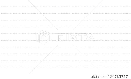 ノートのようなグレーの破線の罫線入りのシンプルな背景素材 - 横書き･11行 - 16:9 124785737
