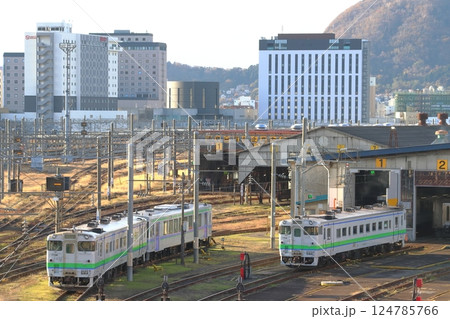 函館運転所にて留置中の函館本線キハ40 124785766