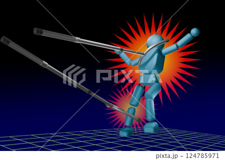 さすまた (刺股:man catcher) 使用方法 図解 さすまた (刺股:man catcher) 使用方法 図解 124785971