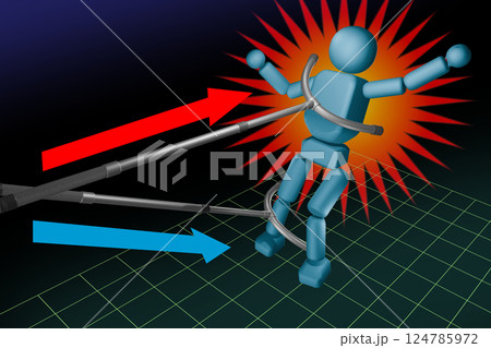 さすまた (刺股:man catcher) 使用方法 図解 さすまた (刺股:man catcher) 使用方法 図解 124785972