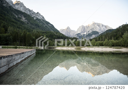 Scenic alpine lake Jasna in Slovenia Scenic alpine lake Jasna in Slovenia 124787420
