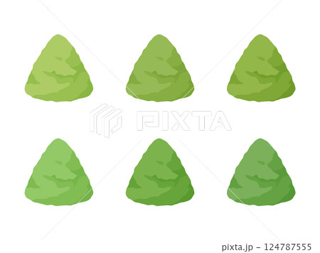 すりおろした山葵のイラスト素材セット 124787555