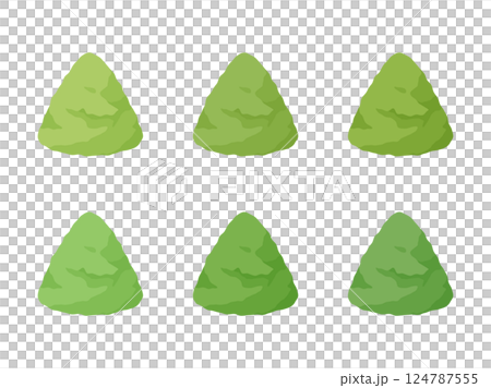 すりおろした山葵のイラスト素材セット 124787555