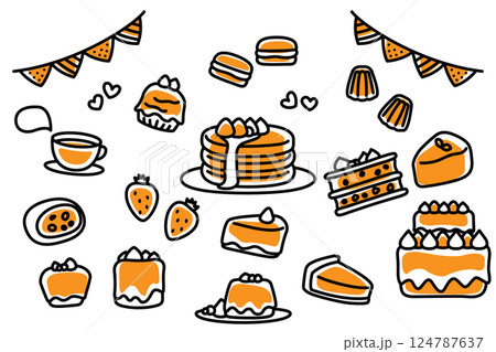 ケーキ パンケーキ　スイーツ 124787637
